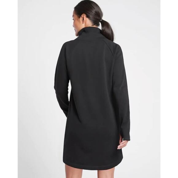 Athleta Women’s Small Black Cozy Karma Asym Sweatshirt Dress - Picture 3 of 9